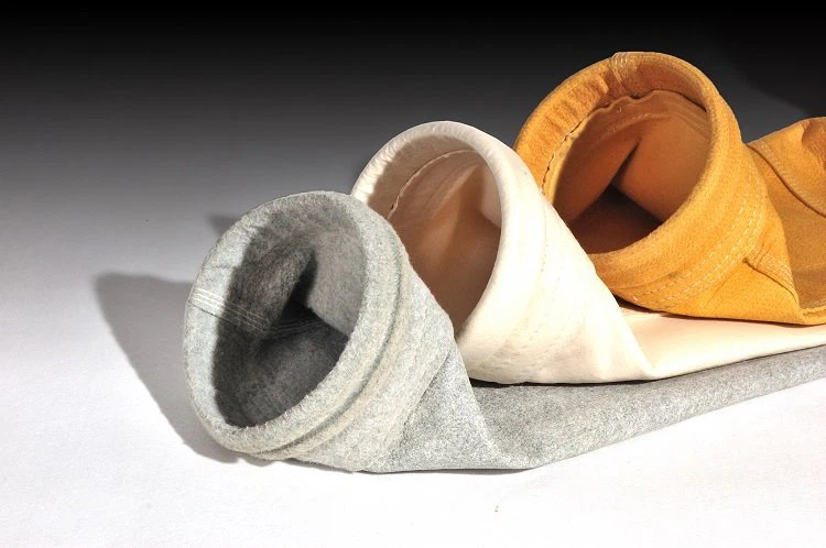 Needle-felt dust collector filter bags for baghouse systems and emission control